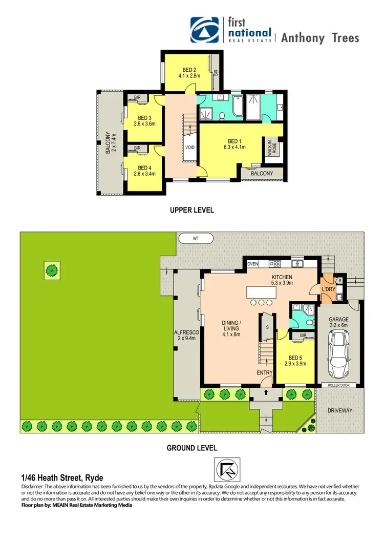 Floorplan of Homely house listing, 1 Heath Lane, Ryde NSW 2112