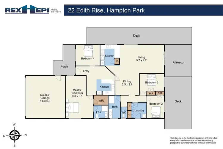 Floorplan of Homely house listing, 22 Edith Rise, Hampton Park VIC 3976
