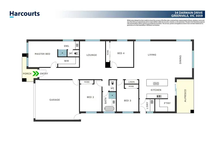Floorplan of Homely house listing, 34 Darmain Drive, Greenvale VIC 3059