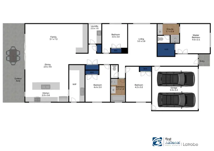 Floorplan of Homely house listing, 6 Ridge Boulevard, Yinnar VIC 3869