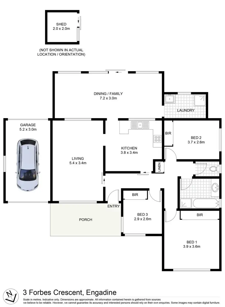 Floorplan of Homely house listing, 3 Forbes Crescent, Engadine NSW 2233