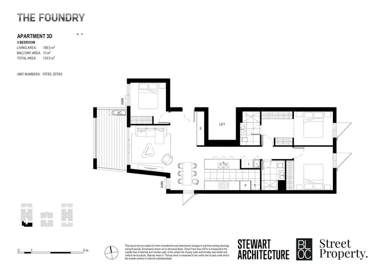 Floorplan of Homely apartment listing, 207/63 Date Street, Adamstown NSW 2289