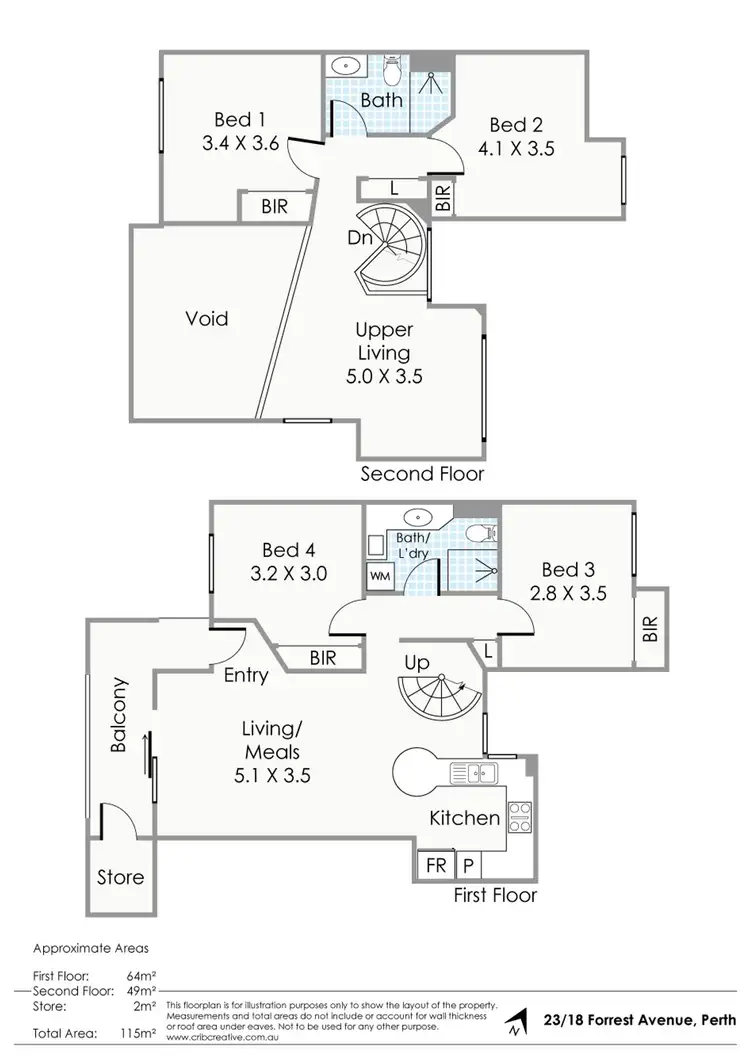 Floorplan of Homely apartment listing, 23/18 Forrest Avenue, East Perth WA 6004