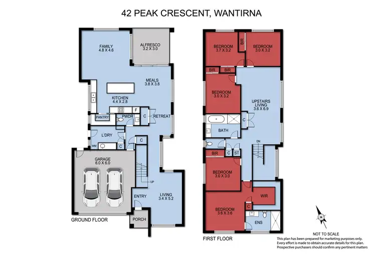 Floorplan of Homely house listing, 42 Peak Crescent, Wantirna VIC 3152