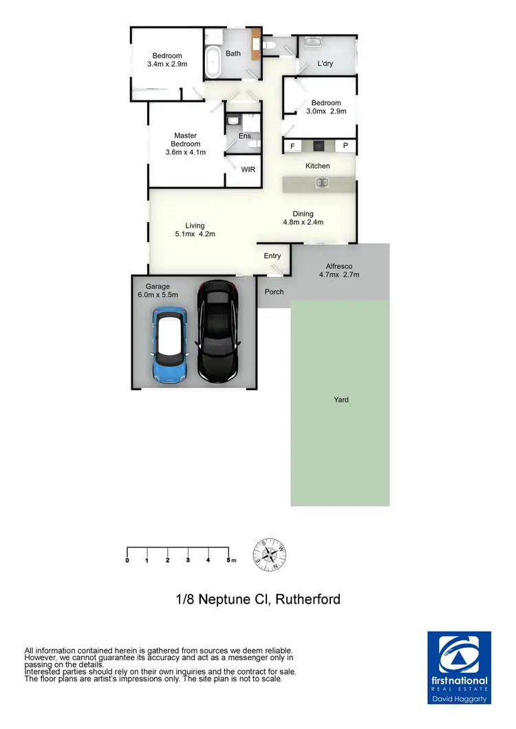 Floorplan of Homely unit listing, 1/8 Neptune Close, Rutherford NSW 2320