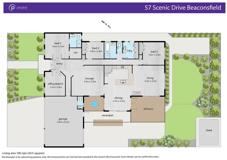 Floorplan of Homely house listing, 57 Scenic Drive, Beaconsfield VIC 3807
