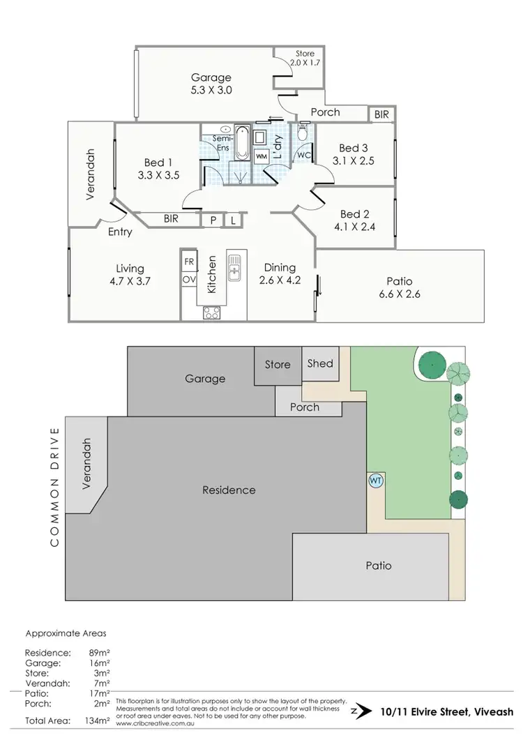 Floorplan of Homely villa listing, 10/11 Elvire Street, Viveash WA 6056