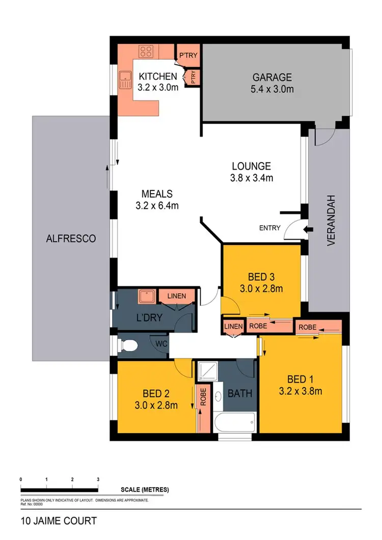 Floorplan of Homely house listing, 10 Jaime Court, Spring Gully VIC 3550