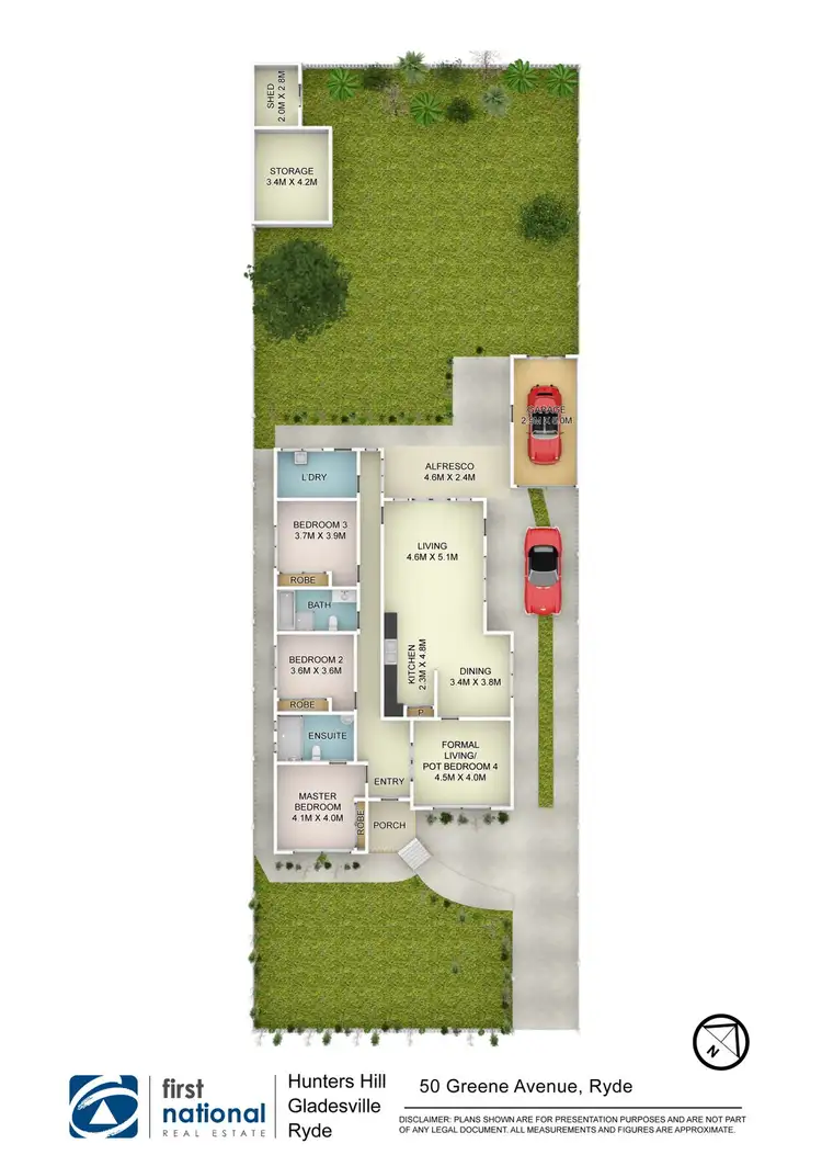 Floorplan of Homely house listing, 50 Greene Avenue, Ryde NSW 2112