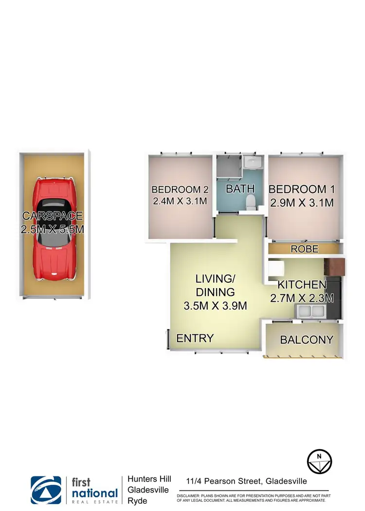 Floorplan of Homely apartment listing, 11/4 Pearson Street, Gladesville NSW 2111