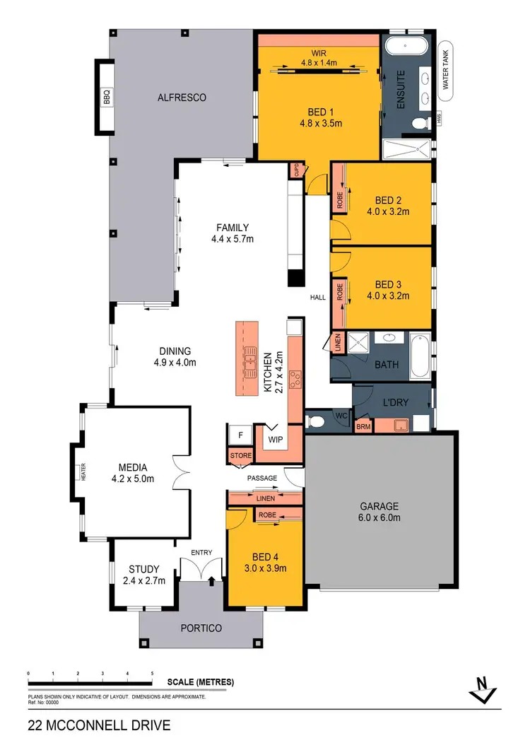 Floorplan of Homely house listing, 22 McConnell Drive, Junortoun VIC 3551