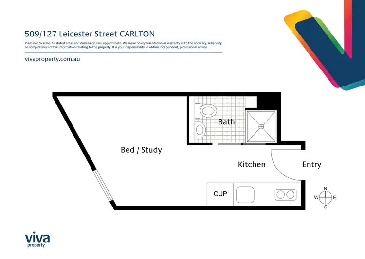 Floorplan of Homely unit listing, 509/127-133 Leicester Street, Carlton VIC 3053