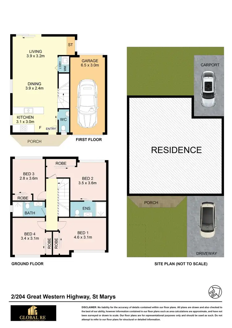 Floorplan of Homely townhouse listing, 2/204 Great Western Way Highway, St Marys NSW 2760