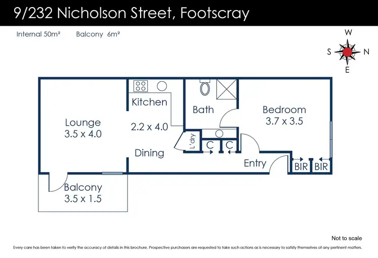 Floorplan of Homely apartment listing, 9/232 Nicholson Street, Footscray VIC 3011