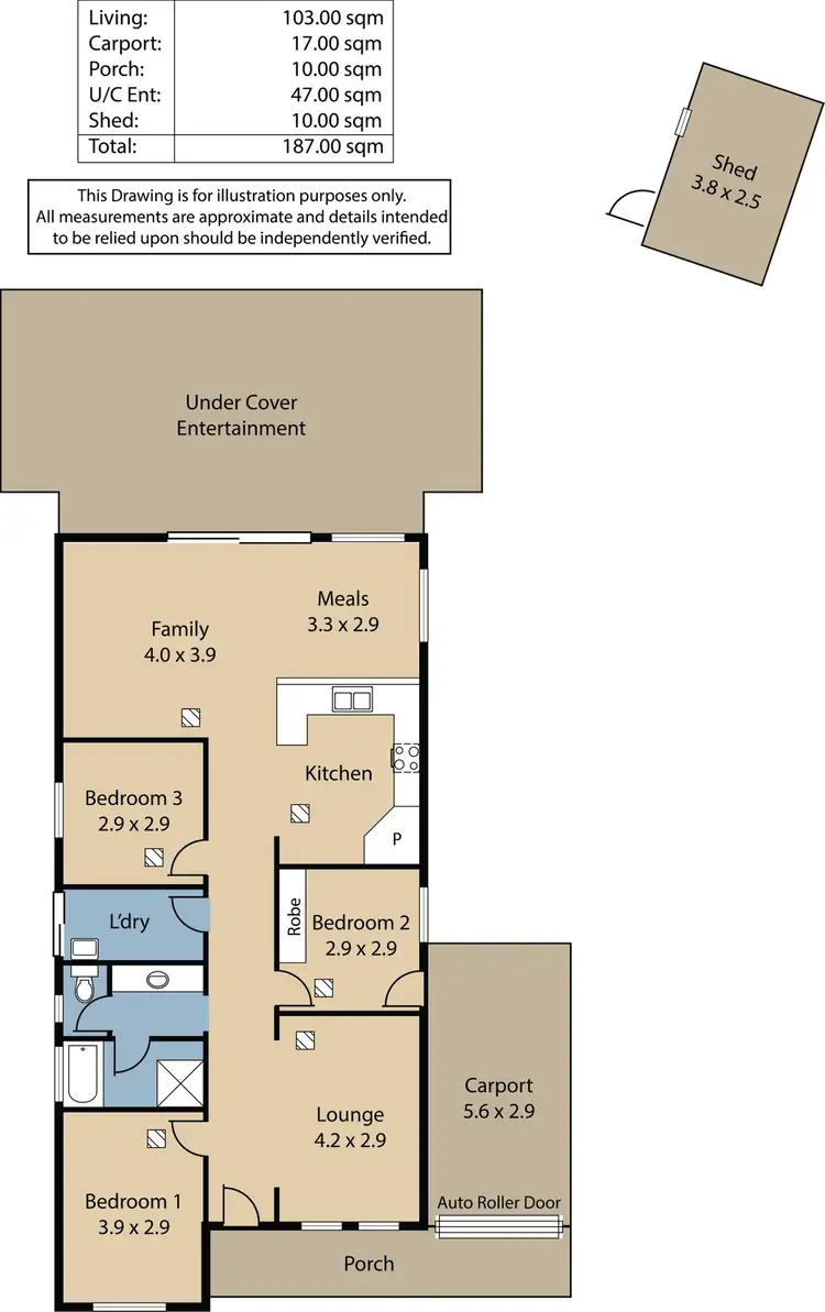Floorplan of Homely house listing, 5 McDonnell Court, Evanston Gardens SA 5116