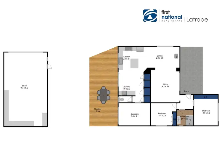 Floorplan of Homely house listing, 58 Washington Street, Traralgon VIC 3844