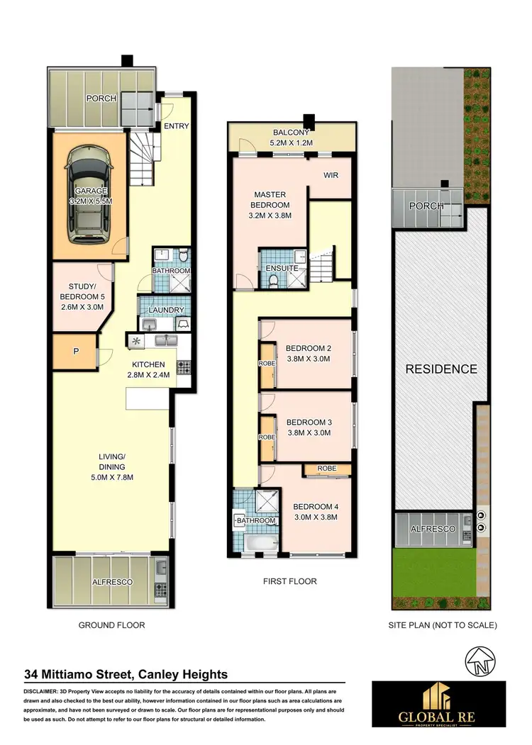 Floorplan of Homely semi-detached listing, 34A Mittiamo St, Canley Heights NSW 2166