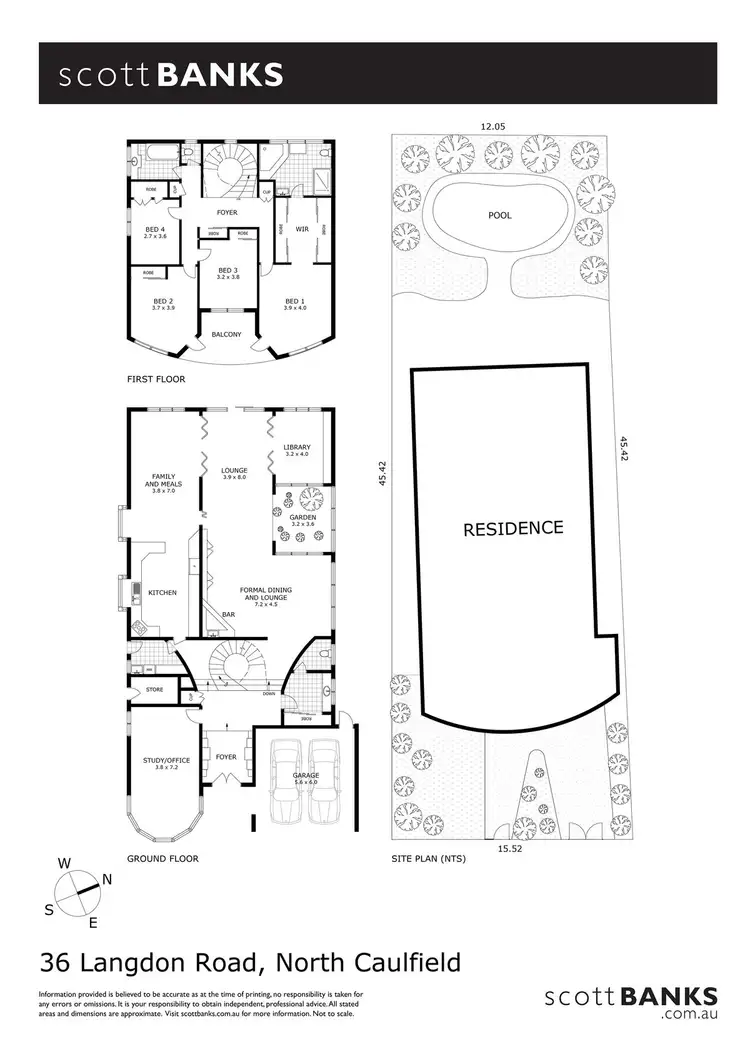 Floorplan of Homely house listing, 36 Langdon Road, Caulfield North VIC 3161