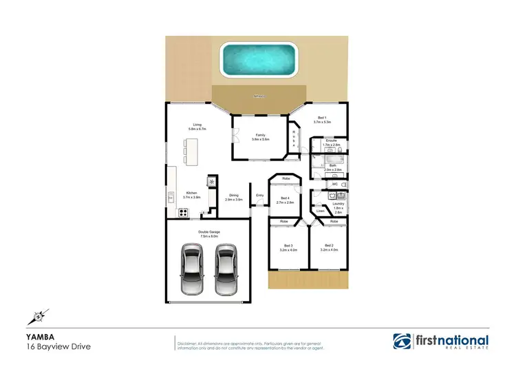 Floorplan of Homely house listing, 16 Bayview Drive, Yamba NSW 2464