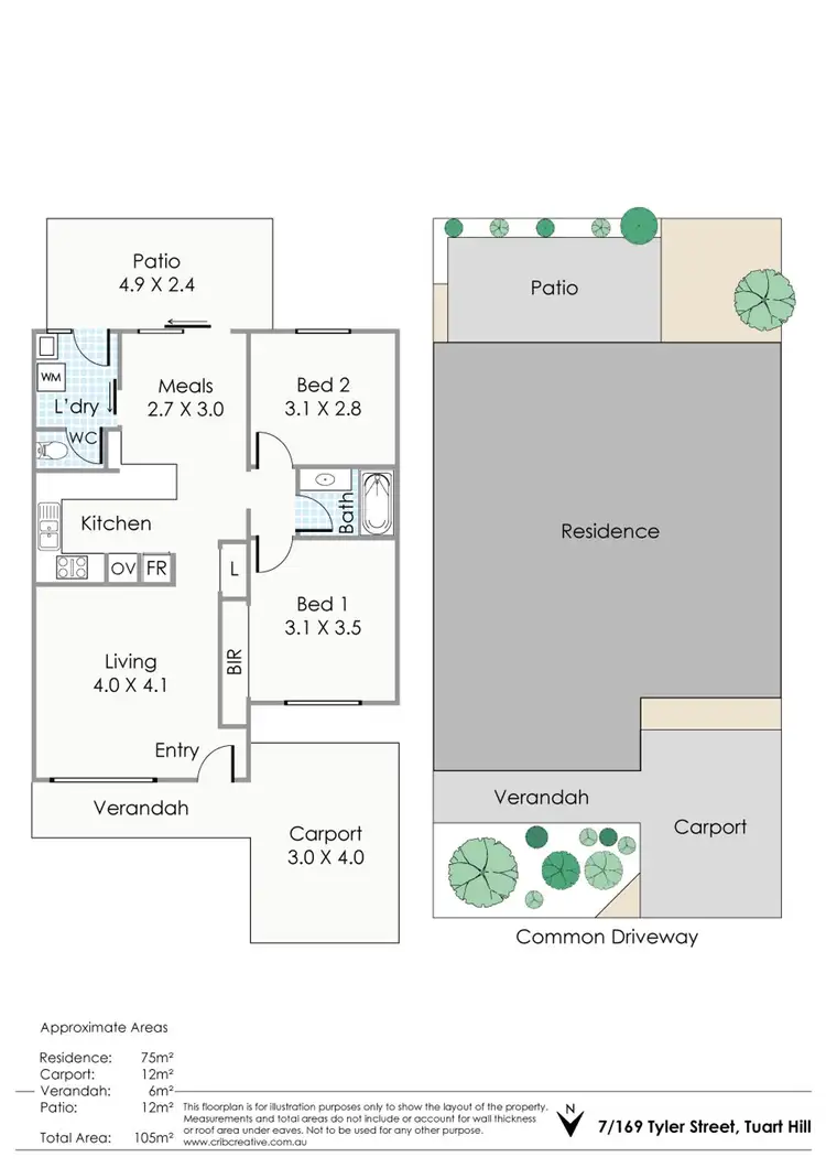 Floorplan of Homely villa listing, 7/169 Tyler Street, Tuart Hill WA 6060