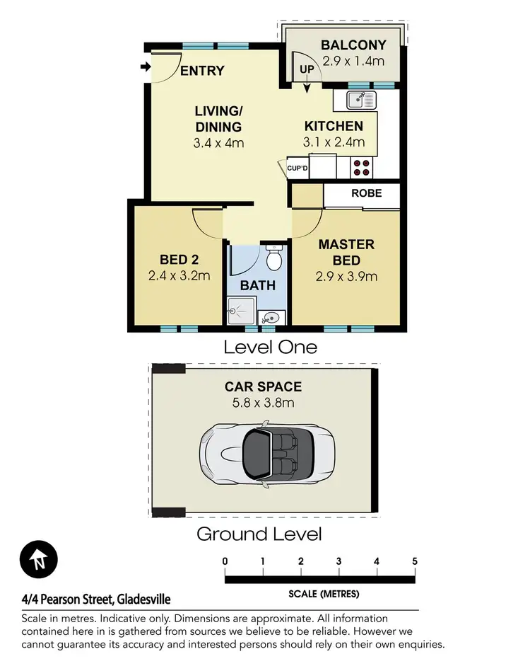 Floorplan of Homely apartment listing, 4/4 Pearson Street, Gladesville NSW 2111
