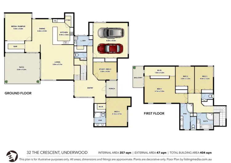 Floorplan of Homely house listing, 32 THE CRESCENT, Underwood QLD 4119