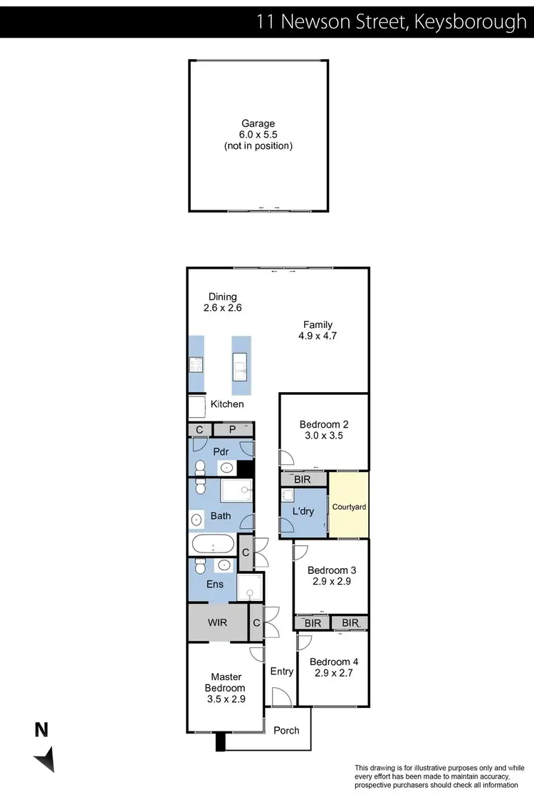 Floorplan of Homely house listing, 11 Newson Street, Keysborough VIC 3173