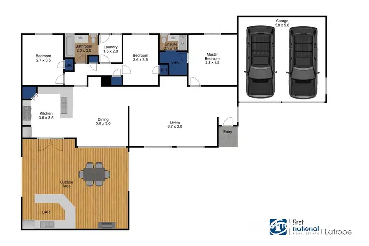 Floorplan of Homely house listing, 43 Coster Circle, Traralgon VIC 3844