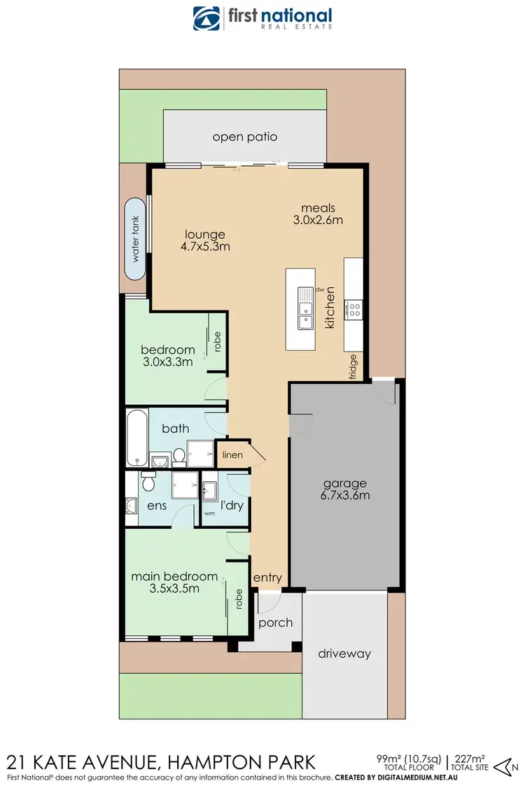 Floorplan of Homely house listing, 21 Kate Avenue, Hampton Park VIC 3976