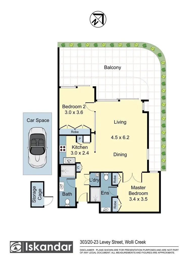 Floorplan of Homely apartment listing, 303/20-23 Levey Street, Wolli Creek NSW 2205