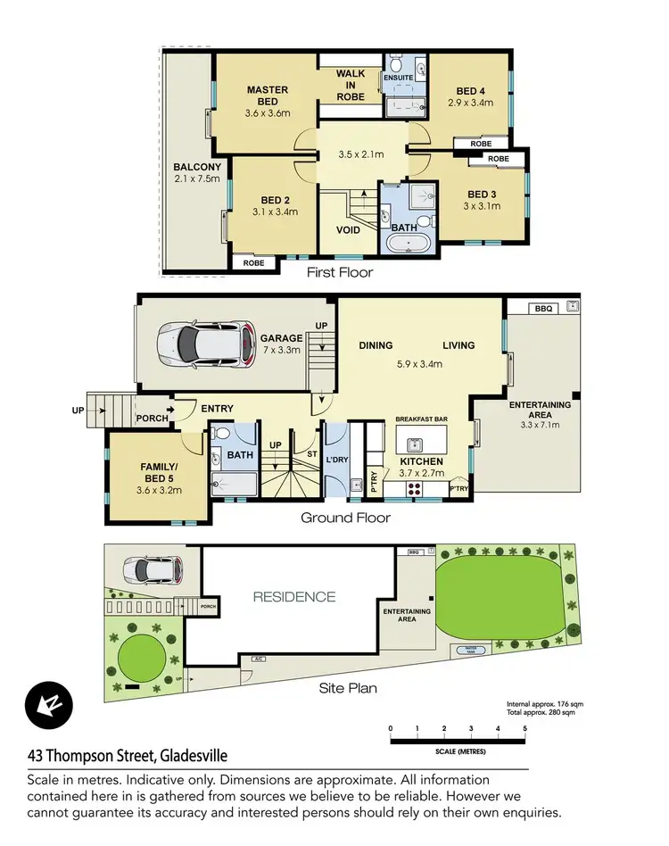 Floorplan of Homely house listing, 43 Thompson Street, Gladesville NSW 2111