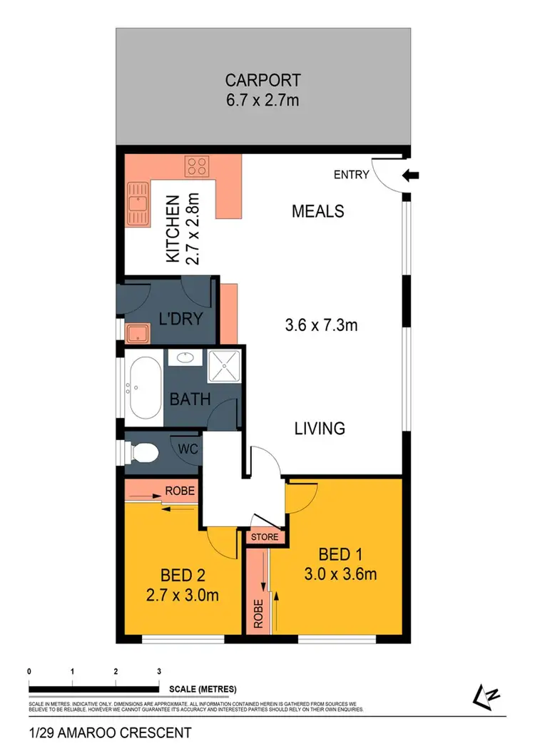 Floorplan of Homely house listing, 1/29 Amaroo Crescent, Strathdale VIC 3550