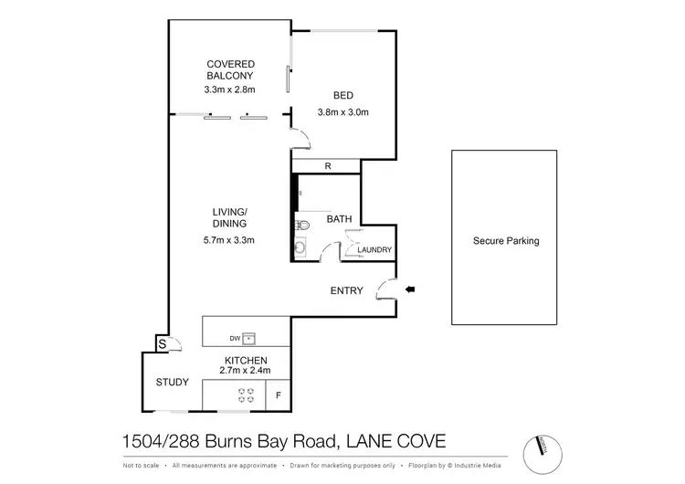 Floorplan of Homely apartment listing, 1504/280-288 Burns Bay Road, Lane Cove NSW 2066