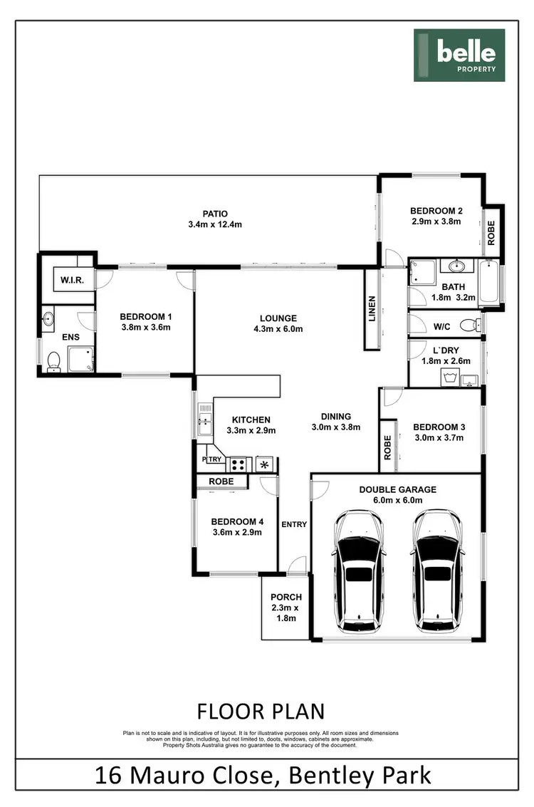 Floorplan of Homely house listing, 16 Mauro Close, Bentley Park QLD 4869