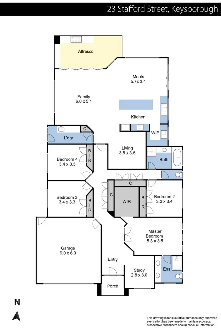 Floorplan of Homely house listing, 23 Stafford Street, Keysborough VIC 3173