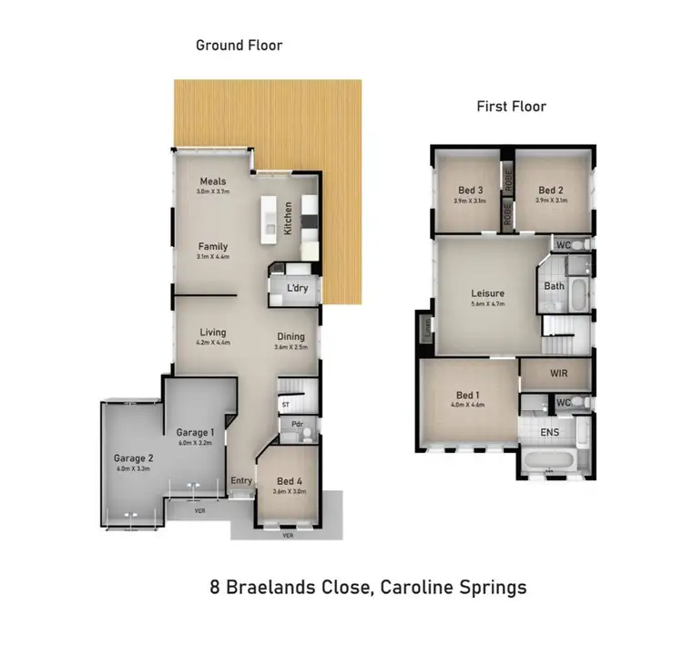 Floorplan of Homely house listing, 8 Braelands Close, Caroline Springs VIC 3023