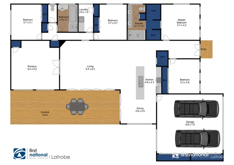 Floorplan of Homely house listing, 38 Riverslea Boulevard, Traralgon VIC 3844