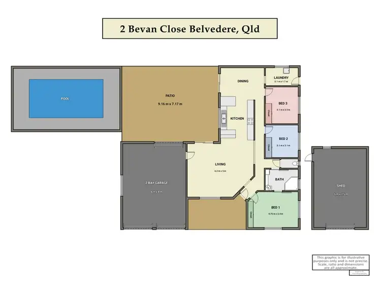 Floorplan of Homely house listing, 2 Bevan Close, Belvedere QLD 4860