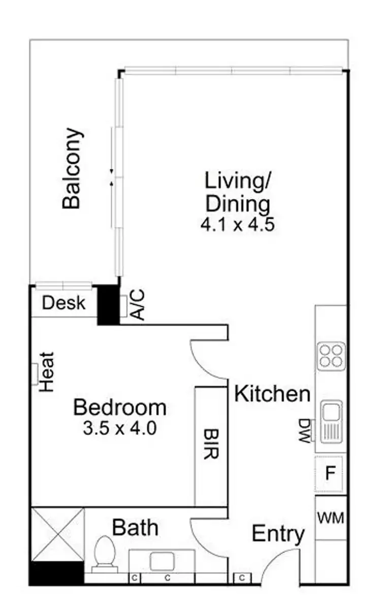 Floorplan of Homely apartment listing, 317/1 Brunswick Road, Brunswick East VIC 3057