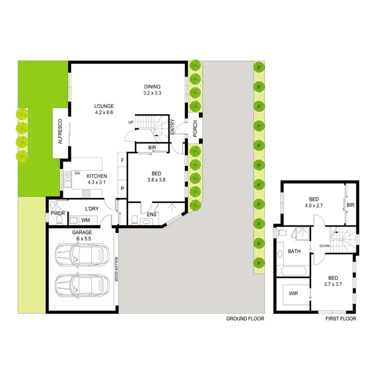 Floorplan of Homely townhouse listing, 2/5 Dagonet Street, Strathmore VIC 3041
