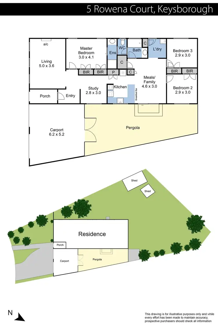Floorplan of Homely house listing, 5 Rowena Court, Keysborough VIC 3173