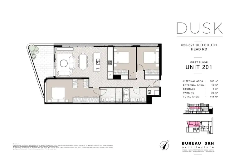 Floorplan of Homely apartment listing, 201/627 Old South Head Road, Rose Bay NSW 2029