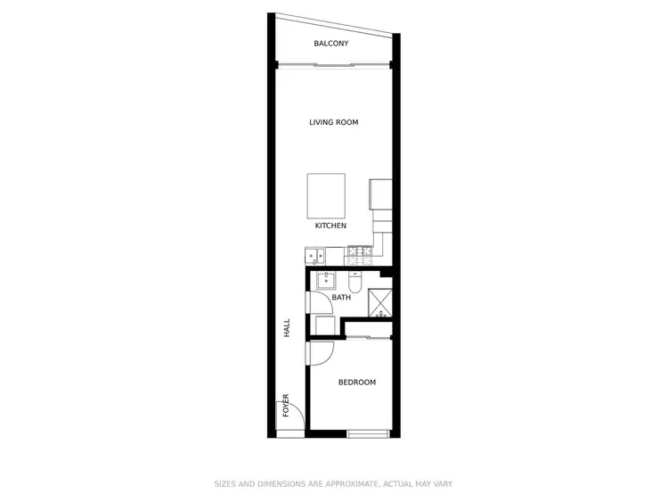 Floorplan of Homely apartment listing, 110/9-13 O'Connell Street, North Melbourne VIC 3051