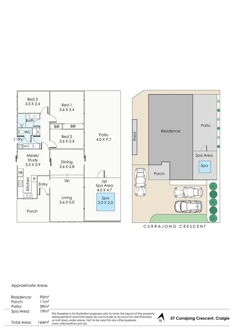 Floorplan of Homely house listing, 37 Currajong Crescent, Craigie WA 6025
