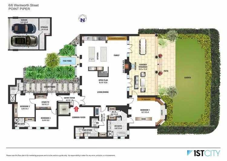 Floorplan of Homely apartment listing, 6/6 Wentworth Street, Point Piper NSW 2027