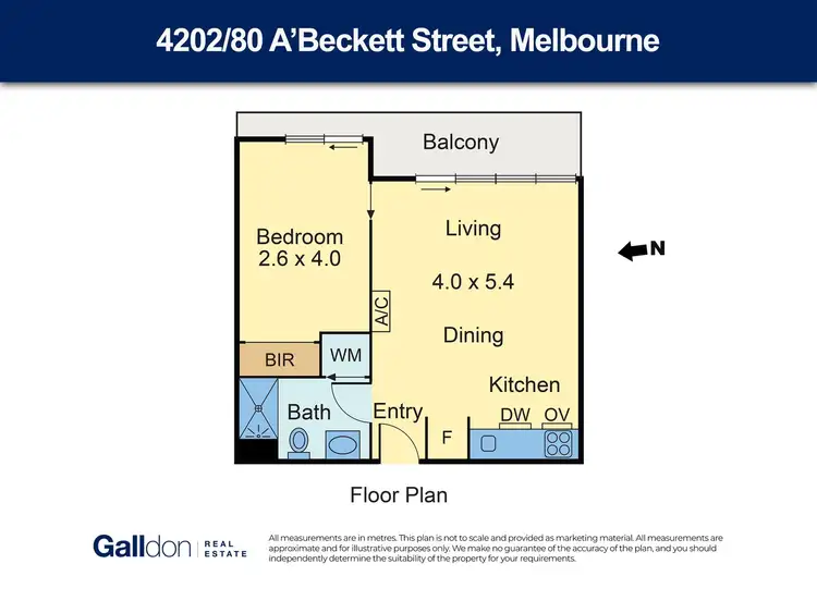 Floorplan of Homely apartment listing, 4202/80 Abeckett Street, Melbourne VIC 3000