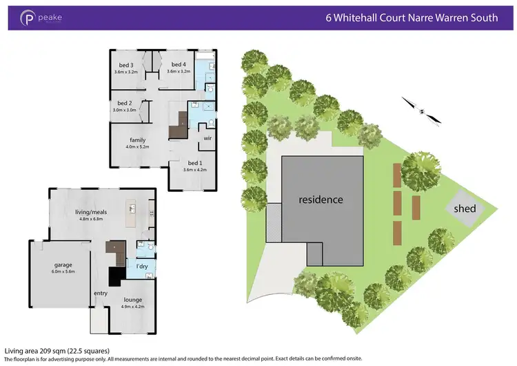 Floorplan of Homely house listing, 6 Whitehall Court, Narre Warren South VIC 3805