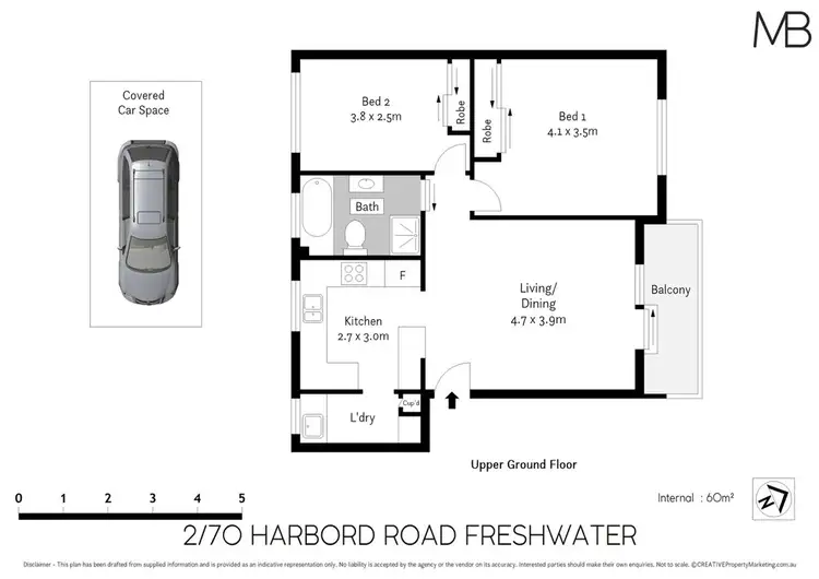 Floorplan of Homely apartment listing, 2/70 Harbord Road, Freshwater NSW 2096