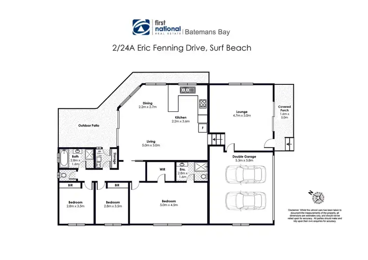 Floorplan of Homely unit listing, 2/24A-26 Eric Fenning Drive, Surf Beach NSW 2536