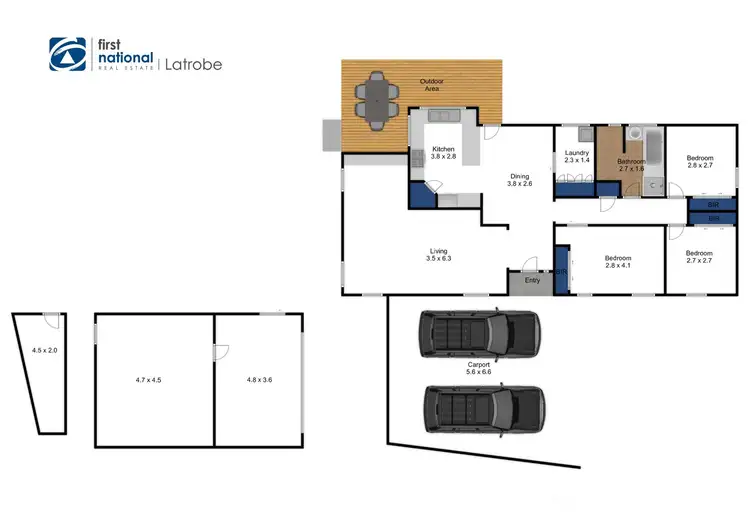 Floorplan of Homely house listing, 35 Blackwood Crescent, Churchill VIC 3842